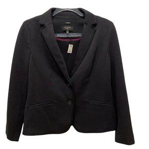 Talbots Blazer Classics Aberdeen 2 Button Black Blazer Women's Size 8 Petite NWT
